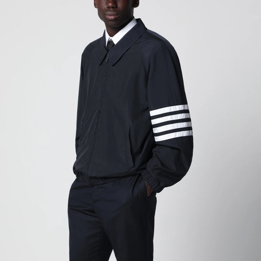Thom Browne Lightweight navy blue zip-up jacket