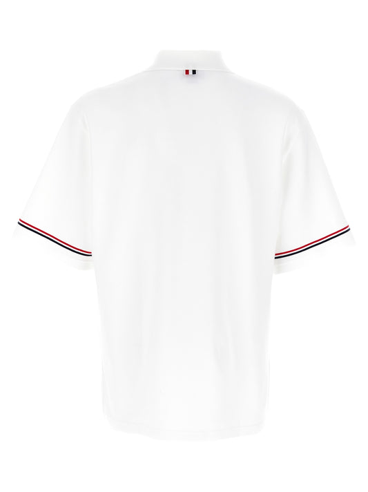 Thom Browne Rugby Polo Shirt for Men — White, Comfort Fit