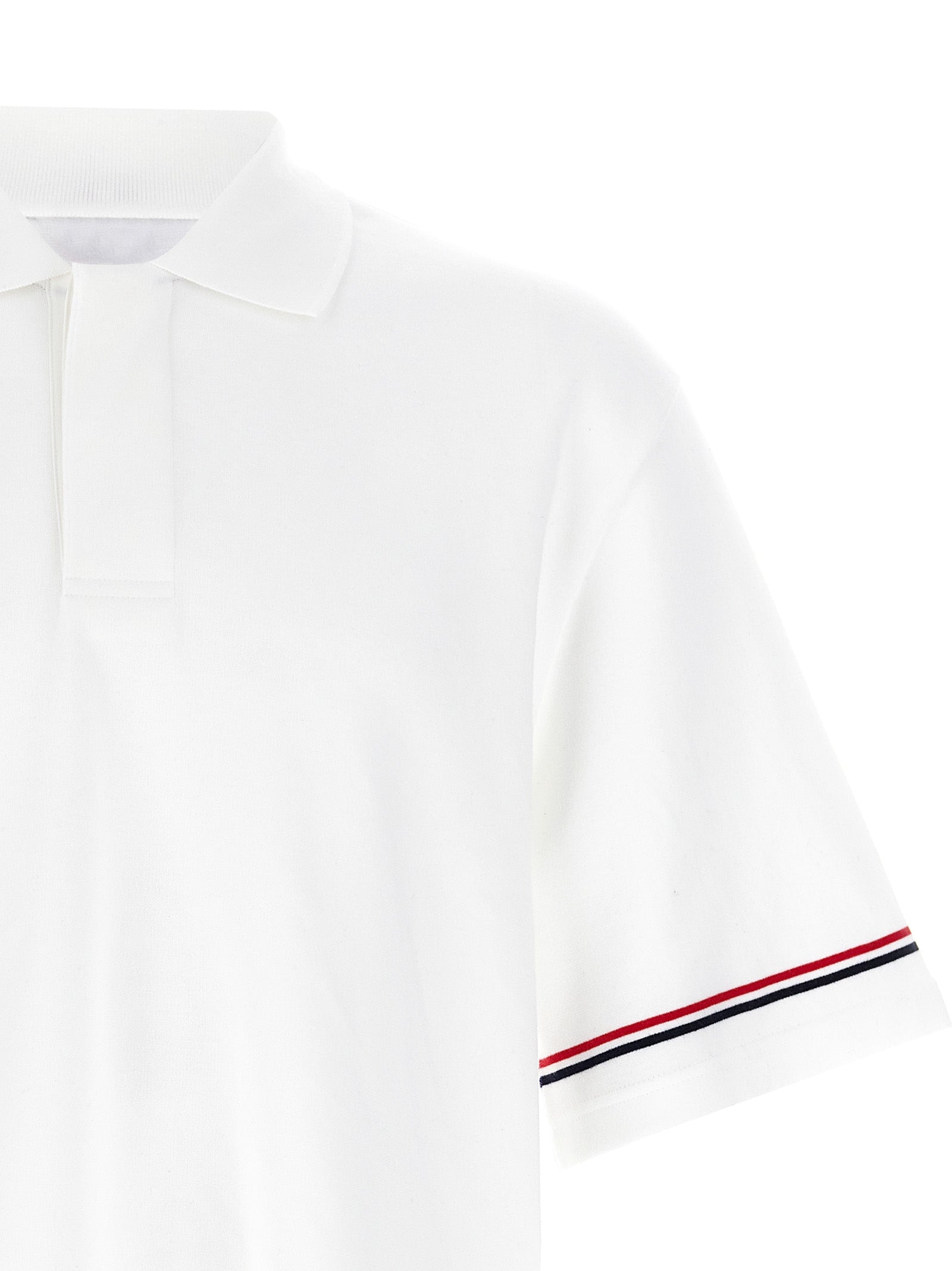 Thom Browne Rugby Polo Shirt for Men — White, Comfort Fit