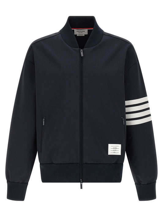 Thom Browne Tech Viscose Bomber Jacket — Blue, Men