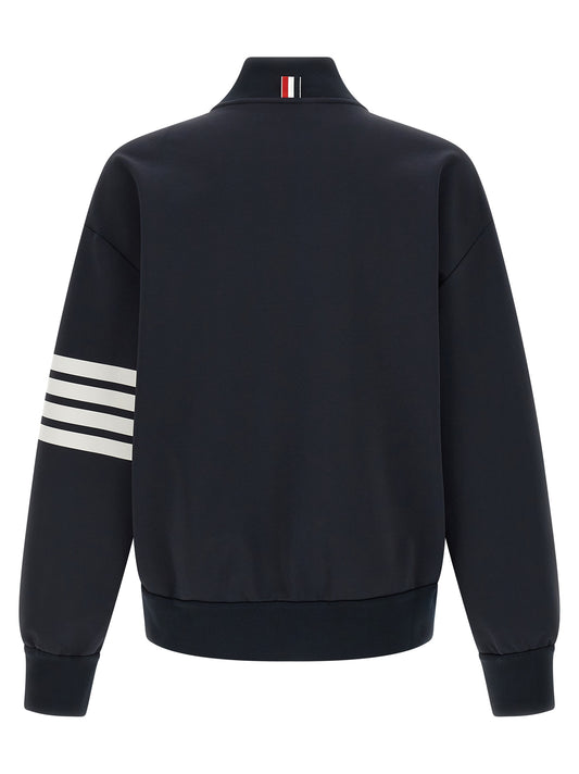 Thom Browne Tech Viscose Bomber Jacket — Blue, Men