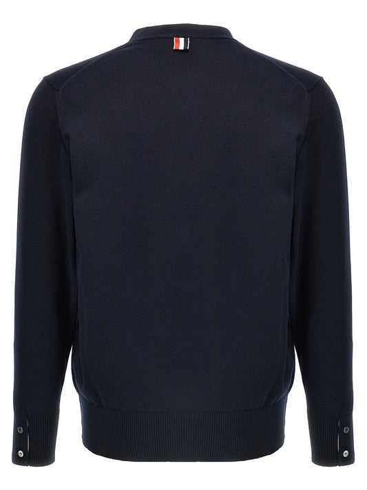 Thom Browne 4-Bar Cardigan Knitwear for Men — Blue