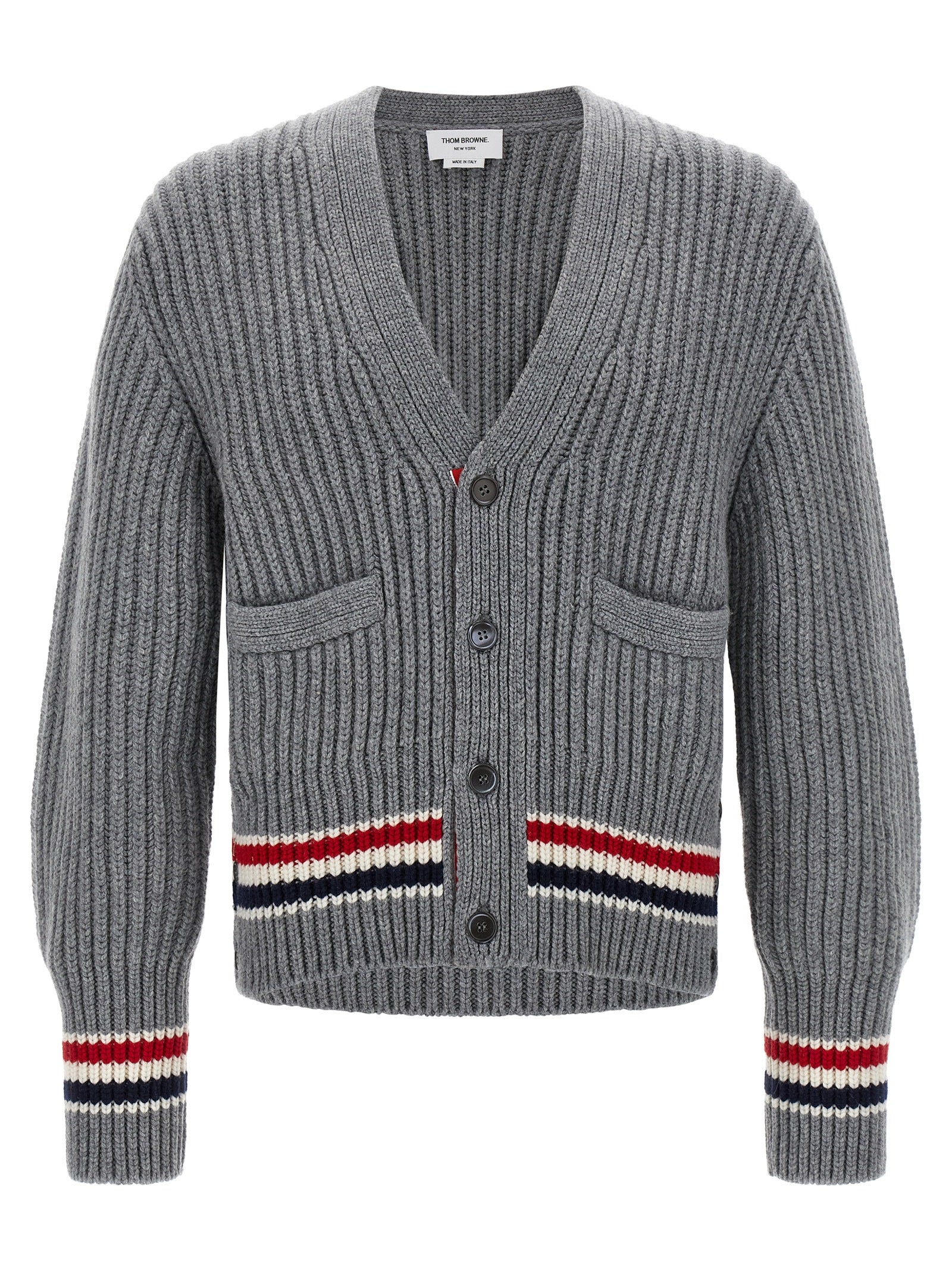 Thom Browne Rwb Tape Cardigan