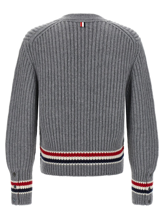 Thom Browne RWB Tape Cardigan — Men's Knitwear