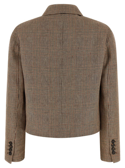 Brunello Cucinelli Prince Of Wales Jacket — Women's Linen