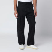 Represent Black cotton cargo trousers