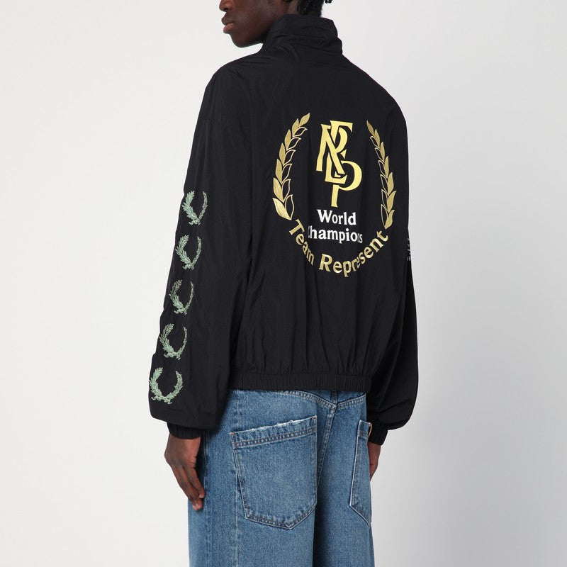 Represent Black World Championship Track Jacket in Nylon