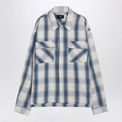 Represent Textured blue flannel shirt