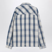 Represent Textured blue flannel shirt