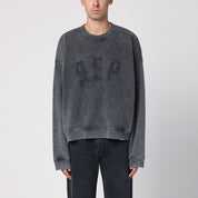 Represent Round-neck sweatshirt with Rep application in washed cotton