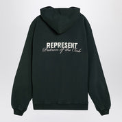 Represent Forest green cotton hoodie with logo