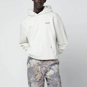 Represent Cream cotton hoodie with logo