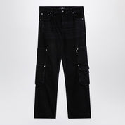 Represent Black Cotton Denim Trousers