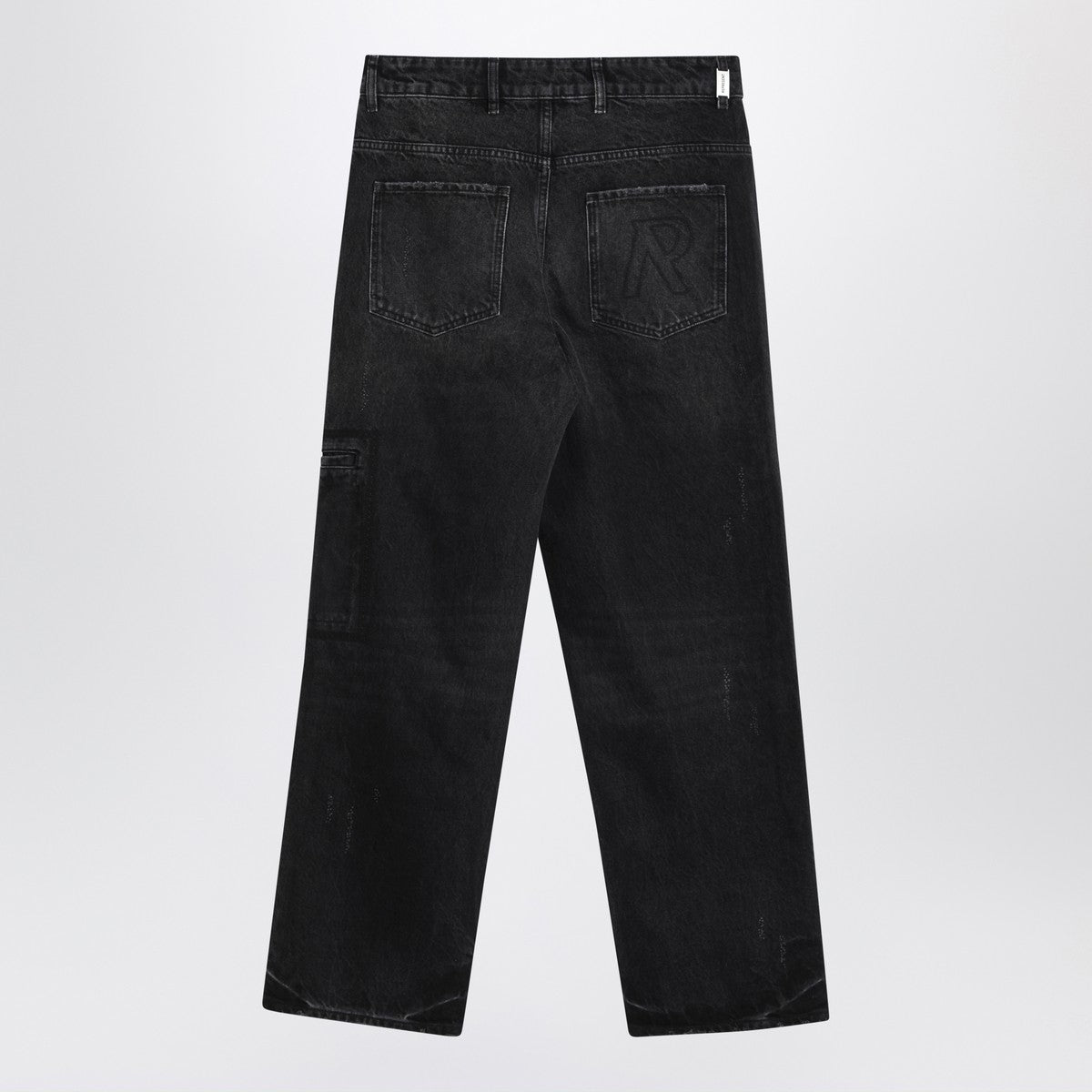 Represent Washed black jeans in cotton denim