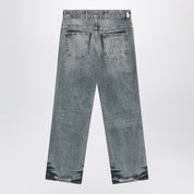 Represent Washed blue jeans with rips