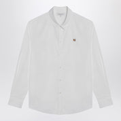 Maison Kitsuné white cotton shirt with embroidered logo