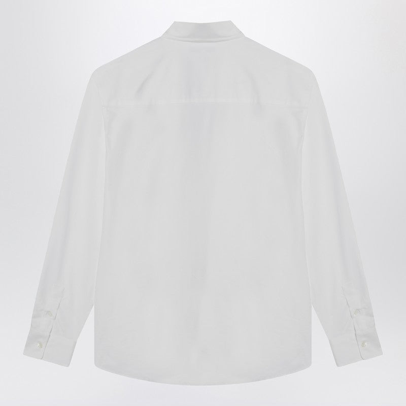 Maison Kitsuné white cotton shirt with embroidered logo