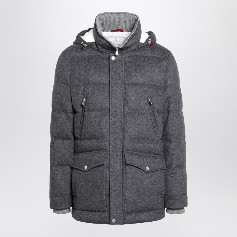 Brunello Cucinelli Grey wool flannel jacket