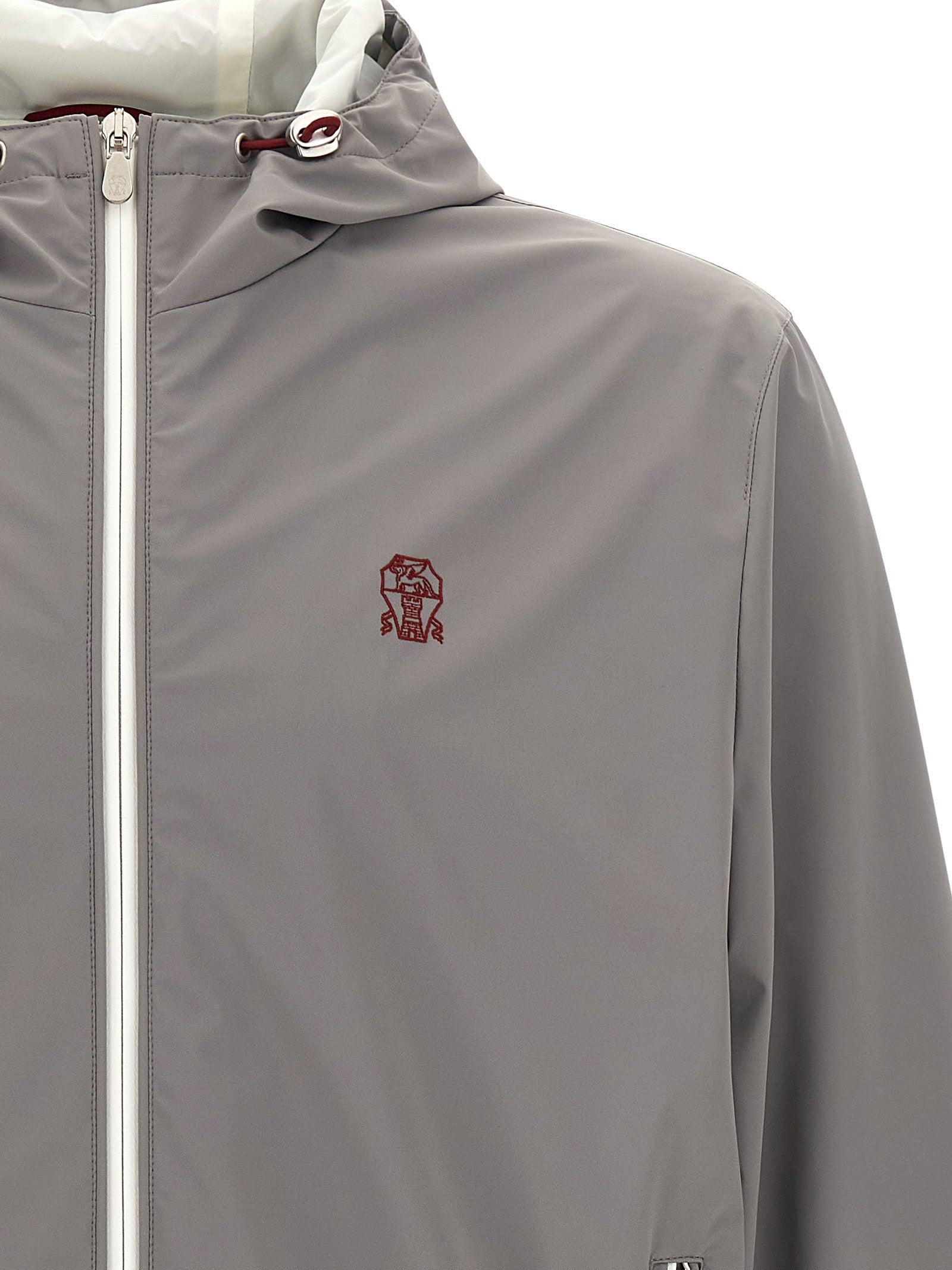 Brunello Cucinelli Logo Embroidery Windbreaker