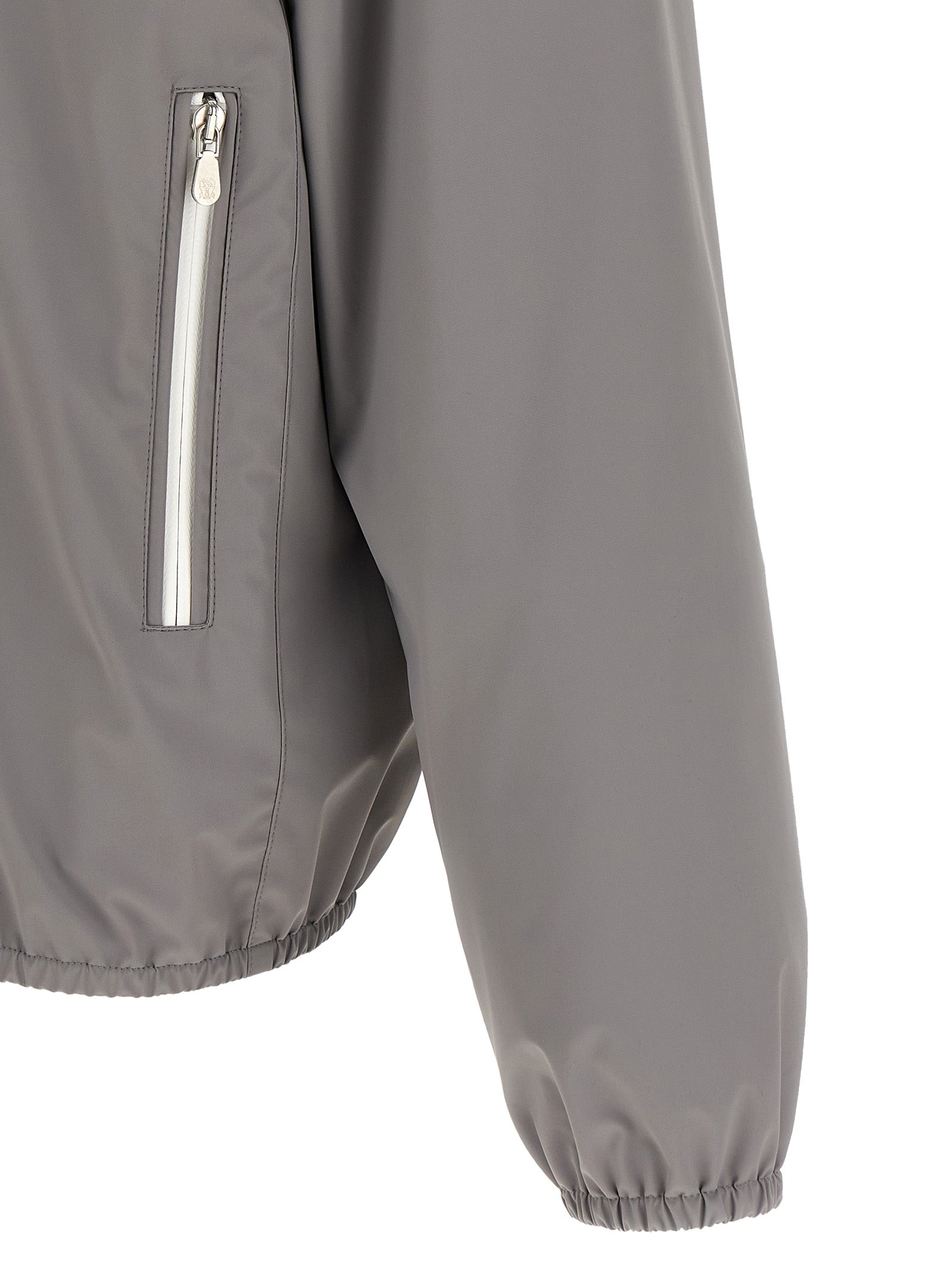 Brunello Cucinelli Logo Embroidery Windbreaker