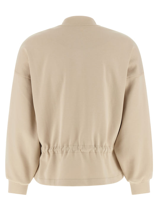 Moorer Tija Sweatshirt — Women's Beige Topwear