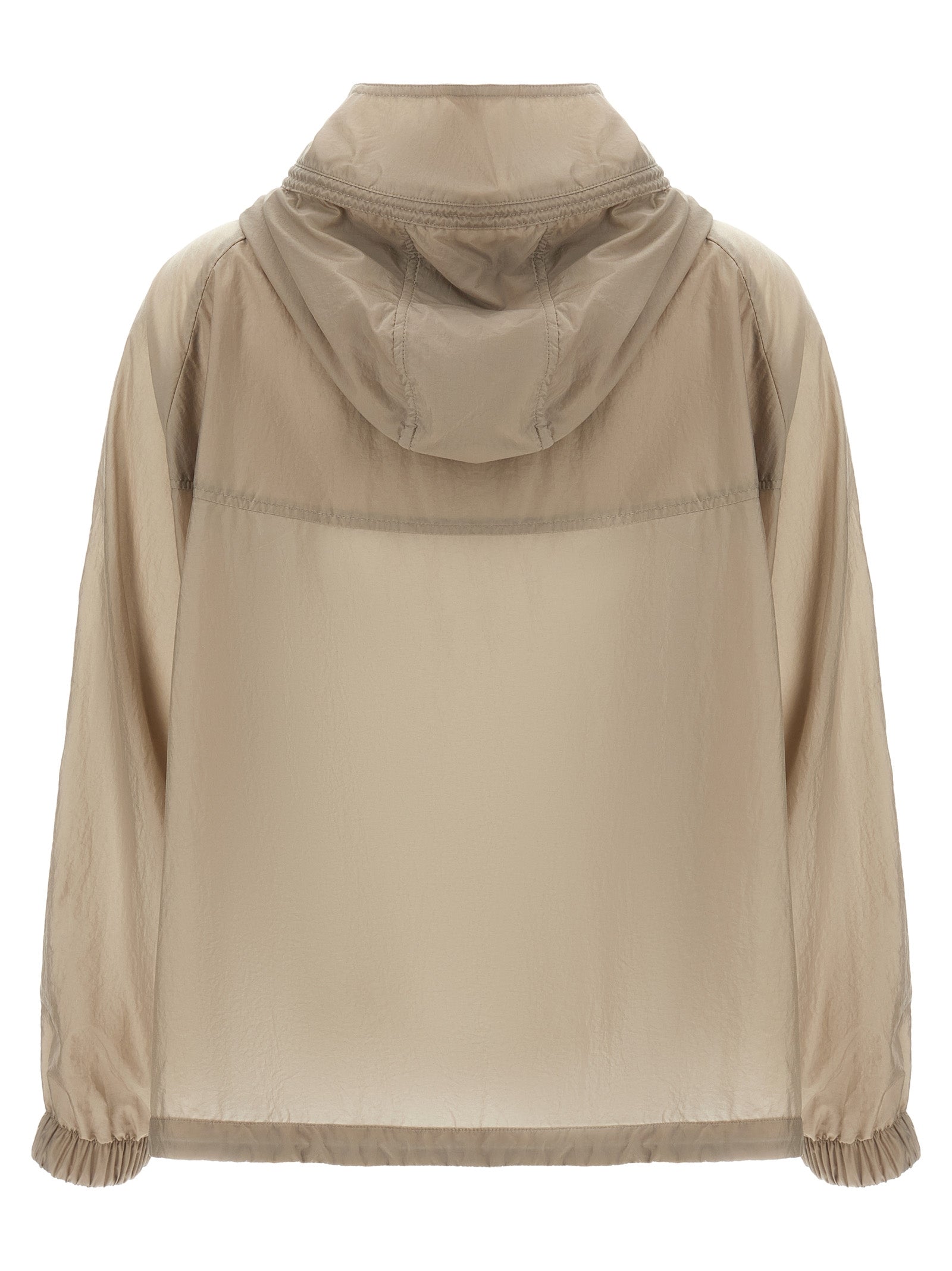 Moorer Lumina Windbreaker Jacket — Beige Oversized
