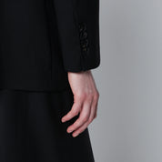 VItoVI Black double-breasted silk jacket