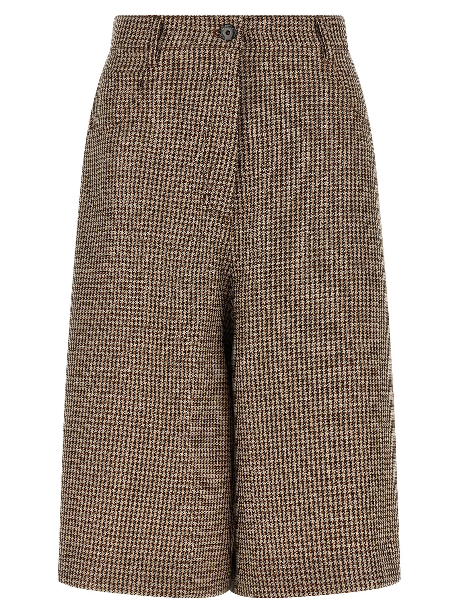 Brunello Cucinelli Prince Of Wales Lamé Bermuda Shorts
