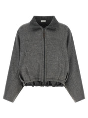 Brunello Cucinelli Shiny Zipper Pull Jacket