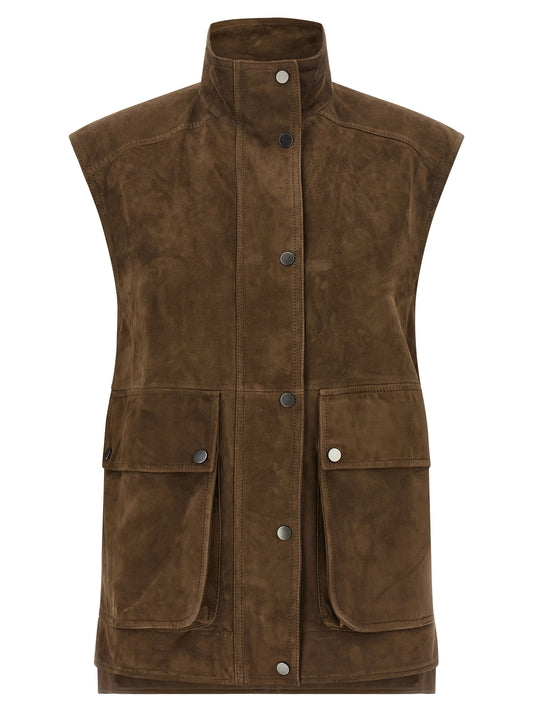 Brunello Cucinelli Suede Vest — Couture Vests for Women