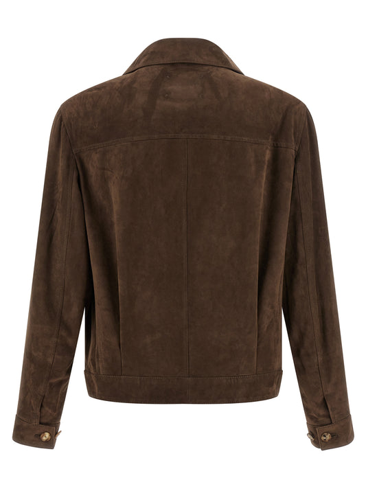 Brunello Cucinelli Suede Jacket for Men — Brown, €1,890