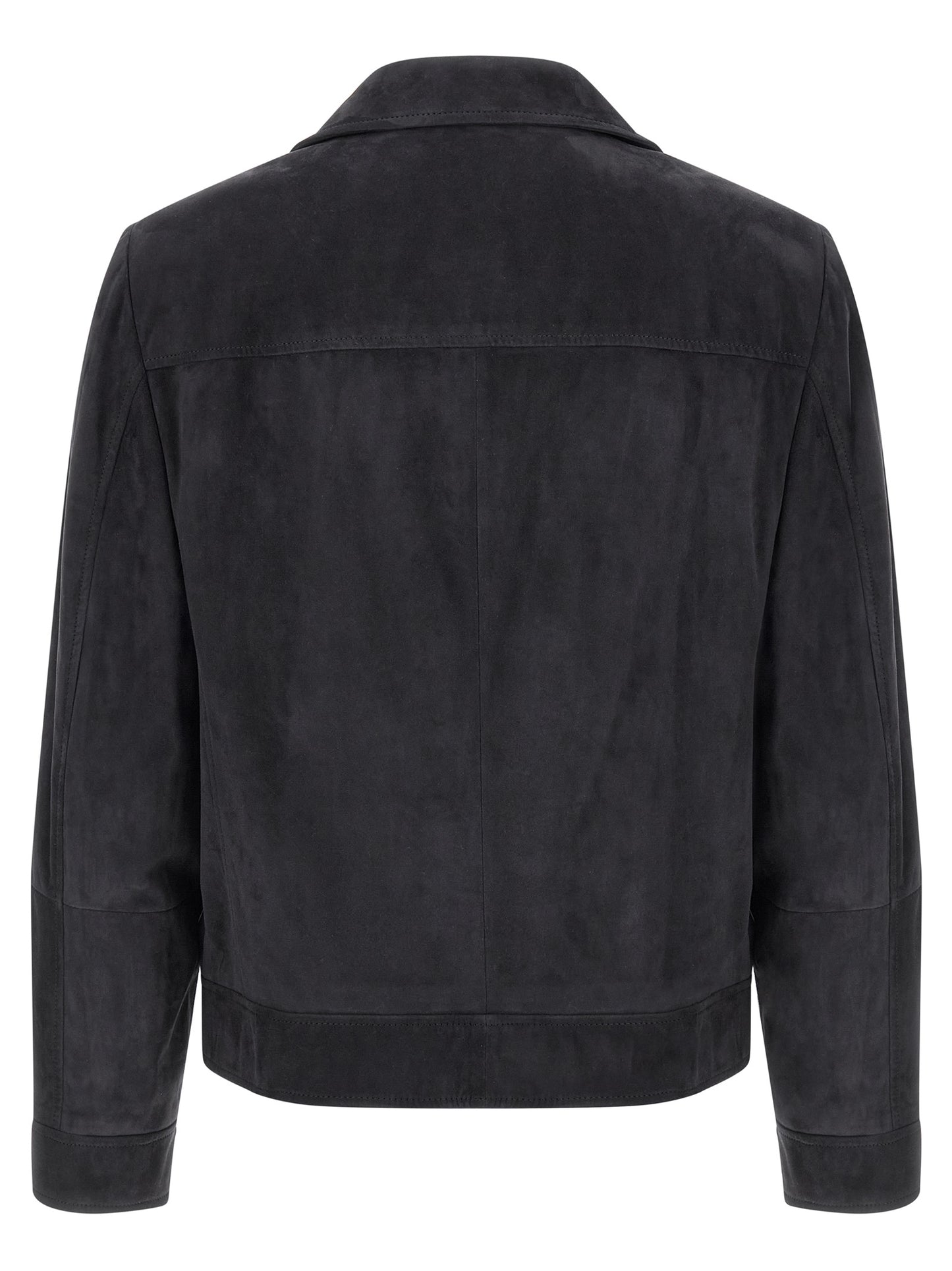 Brunello Cucinelli Suede Jacket for Men — Blue Jacket