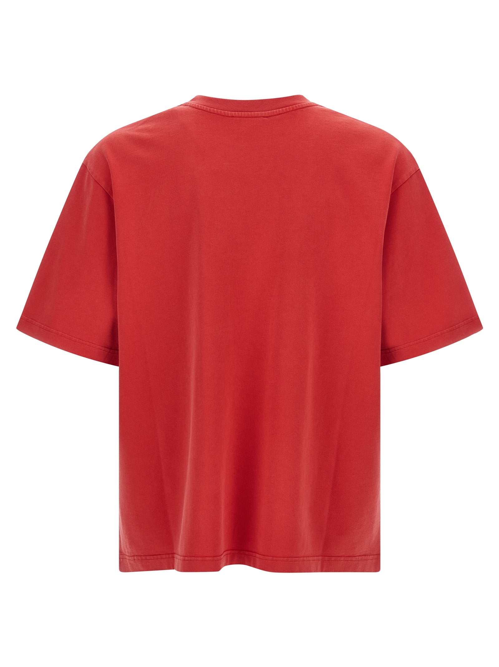 Casablanca Chrome T-shirt for Men — Red Oversized Topwear