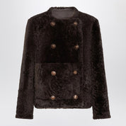 Brunello Cucinelli Reversible cropped shearling jacket