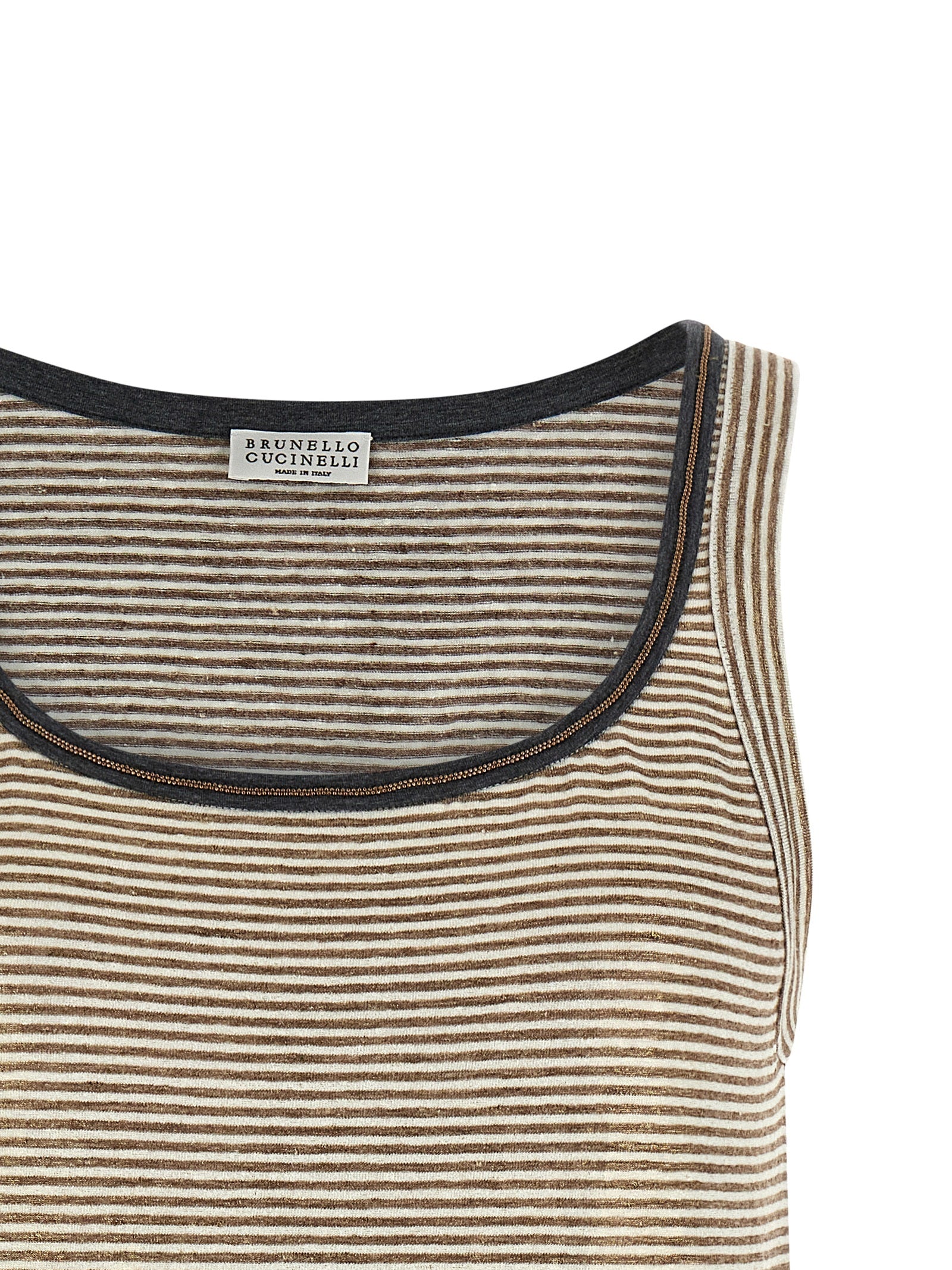 Brunello Cucinelli Shiny Collar Top — Women's Topwear