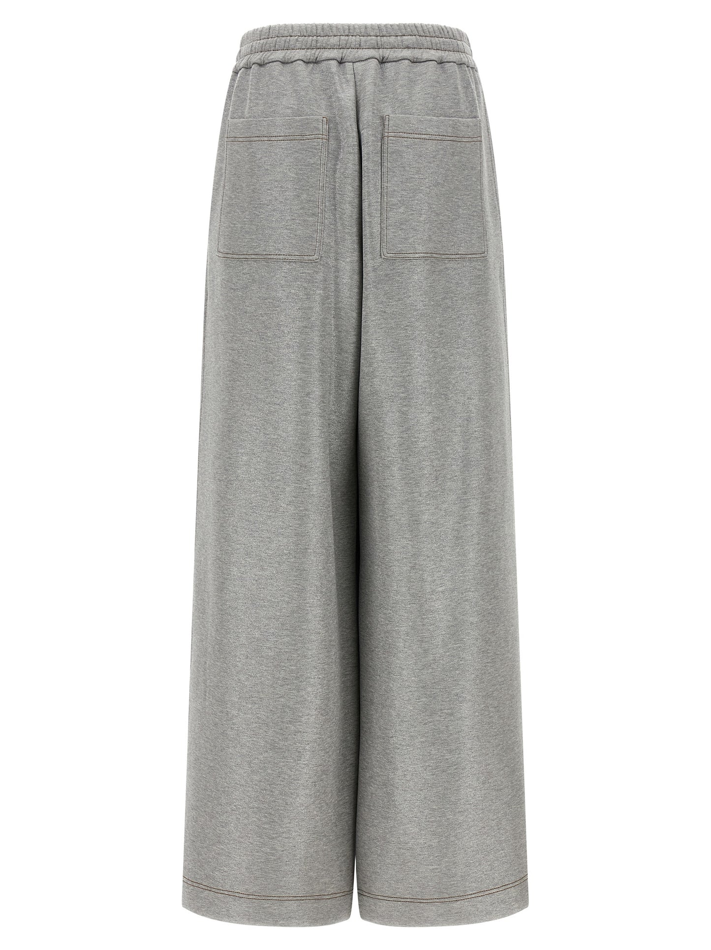Brunello Cucinelli Sparkling Joggers — Silver Trousers