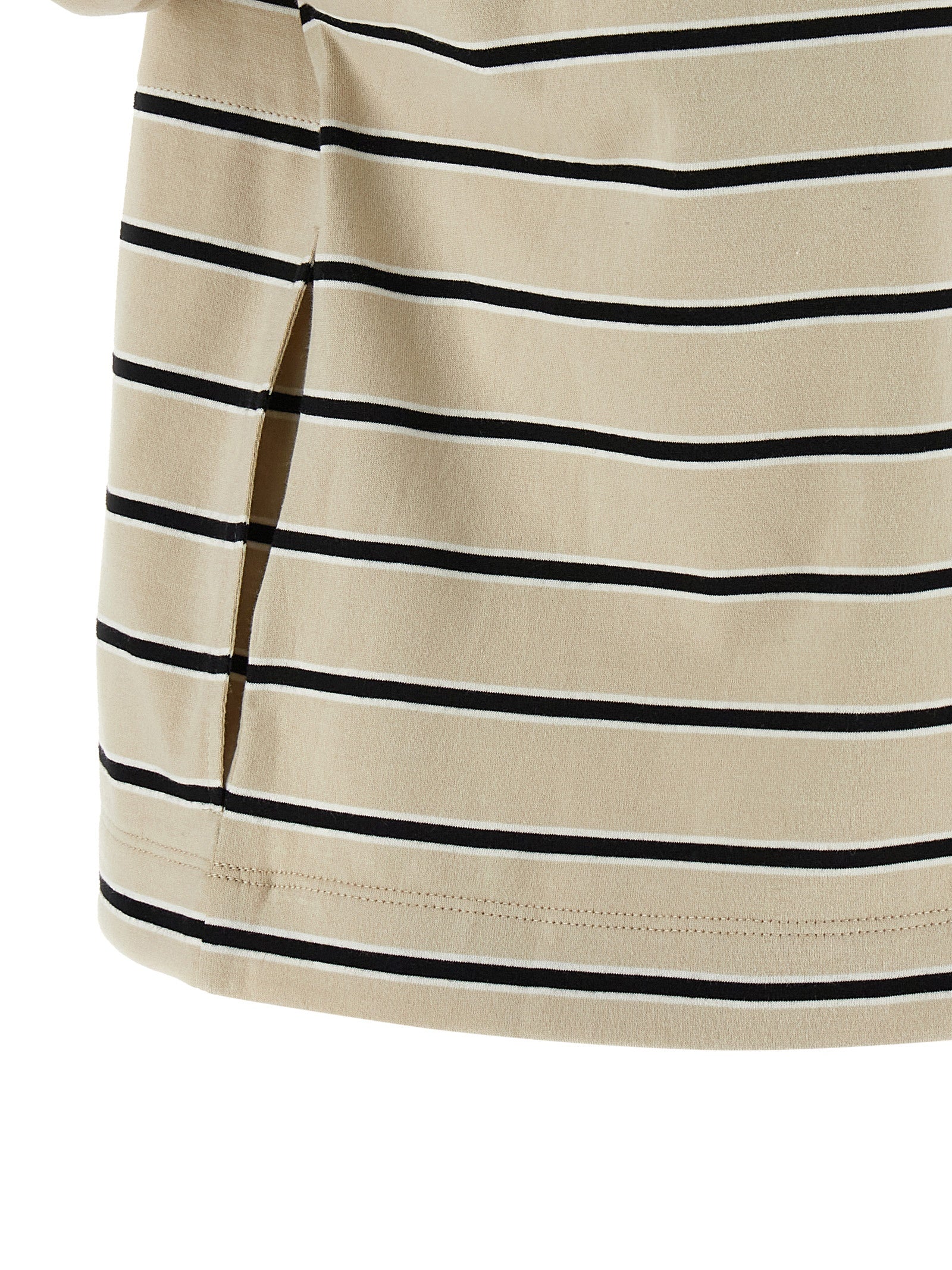 Brunello Cucinelli Shiny Trims T‑shirt — Topwear (Beige)