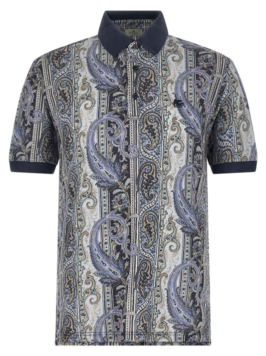 Etro Arnica Paisley Polo Shirt — Men’s Cotton Shirt