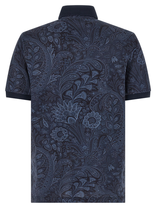 Etro Arnica Paisley Polo Shirt - Men’s Blue Shirt