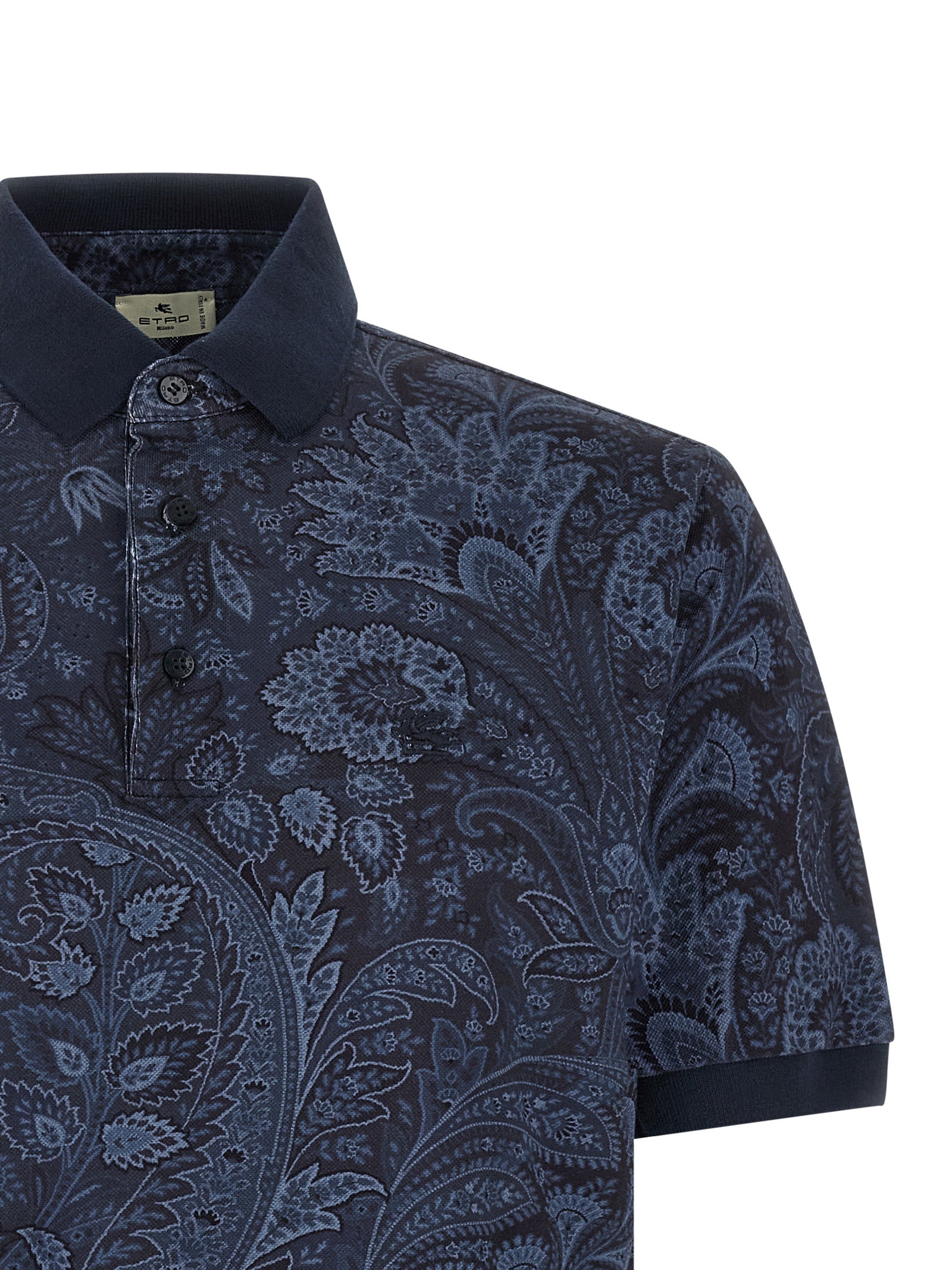 Etro Arnica Paisley Polo Shirt - Men’s Blue Shirt