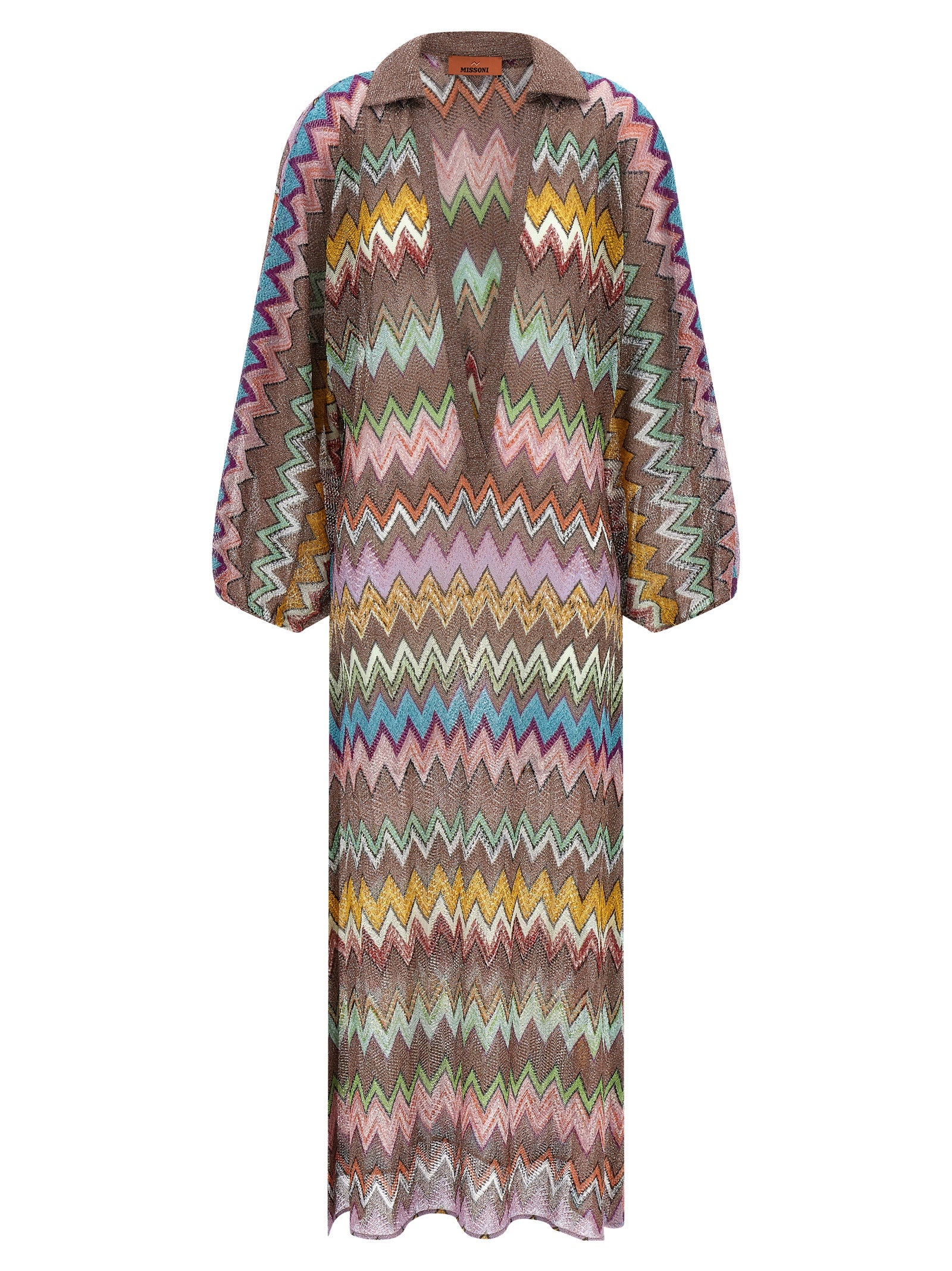 Missoni Chemisier Dress — Zigzag Lamé Shirt Dress