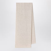 Brunello Cucinelli Cashmere rustic beige scarf with sequins