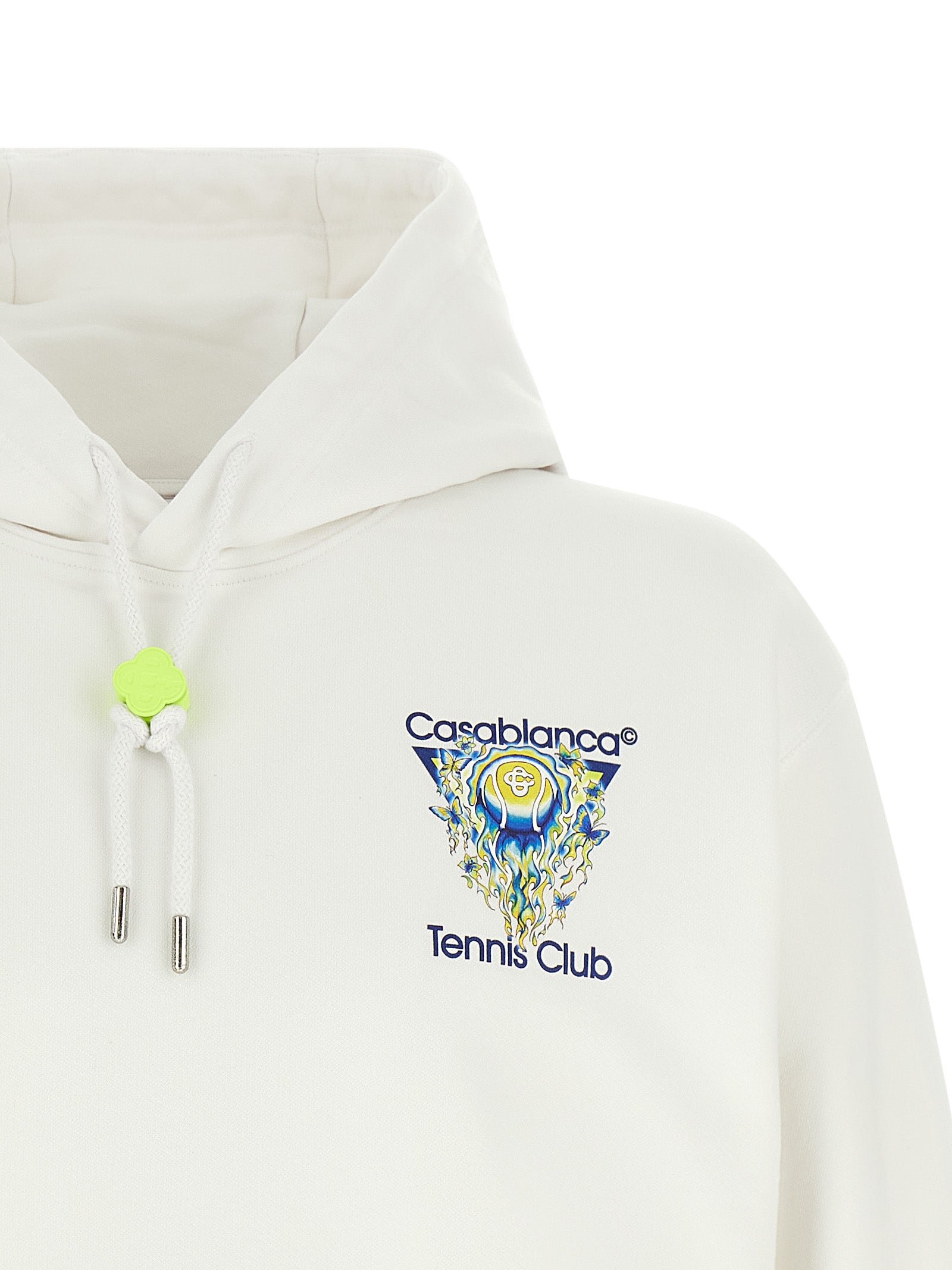 Casablanca Tennis Club Icon Hoodie for Men — White