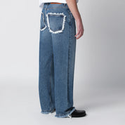 Séfr Frayed Cut jeans with fringed pockets