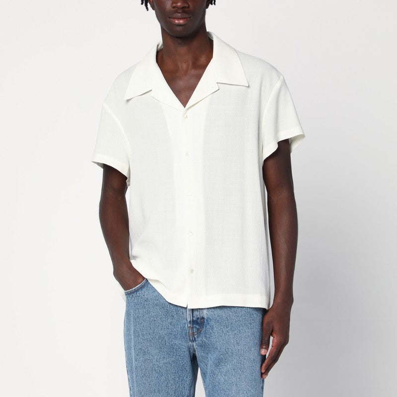 Camisa de mezcla de lana blanca Séfr Noam