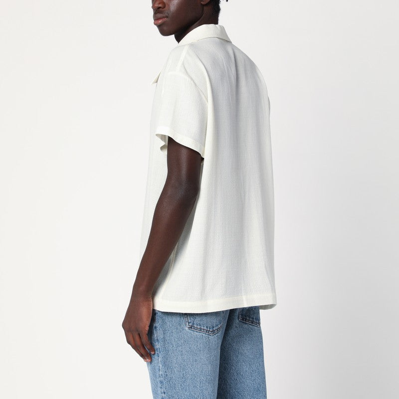 Camisa de mezcla de lana blanca Séfr Noam