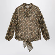 Max Mara Studio Printed silk chiffon blouse