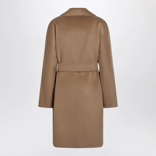 Max Mara Studio Camel wrap coat in cashmere and wool