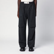 Darkpark Dark grey track pants in wool