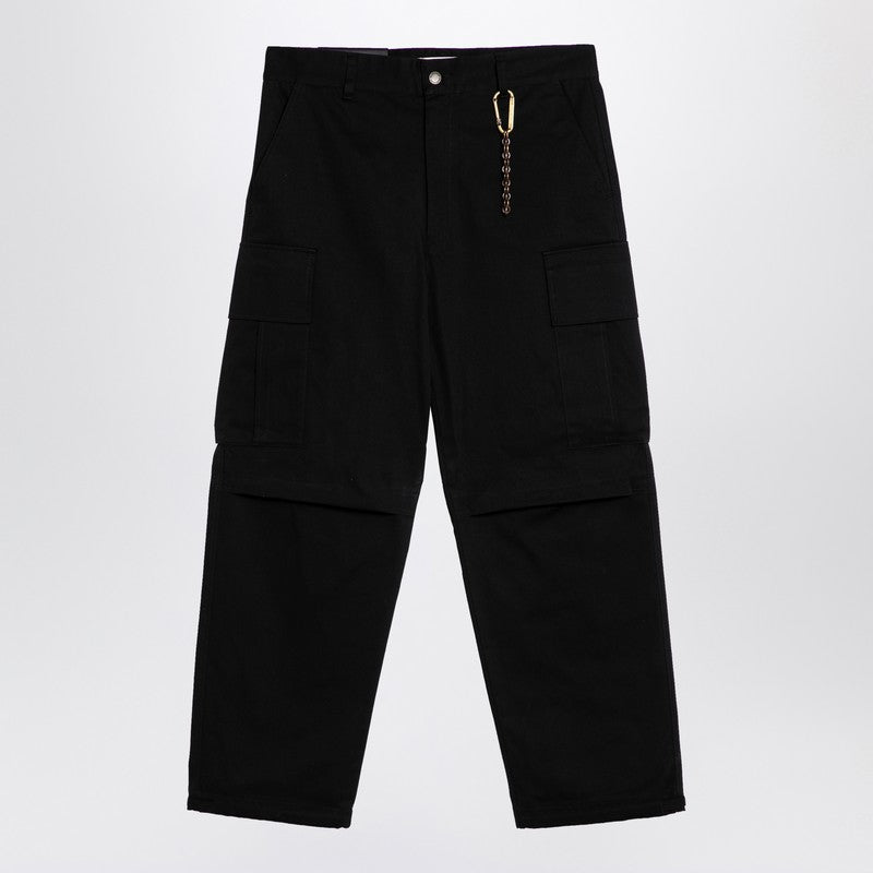 Darkpark Saint black cargo trousers in heavy cotton